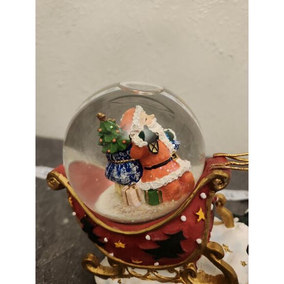 Vintage‎ International Bazaar Santa's Sleigh WaterGlobe Musical Animated Deer - Picture 7 of 9